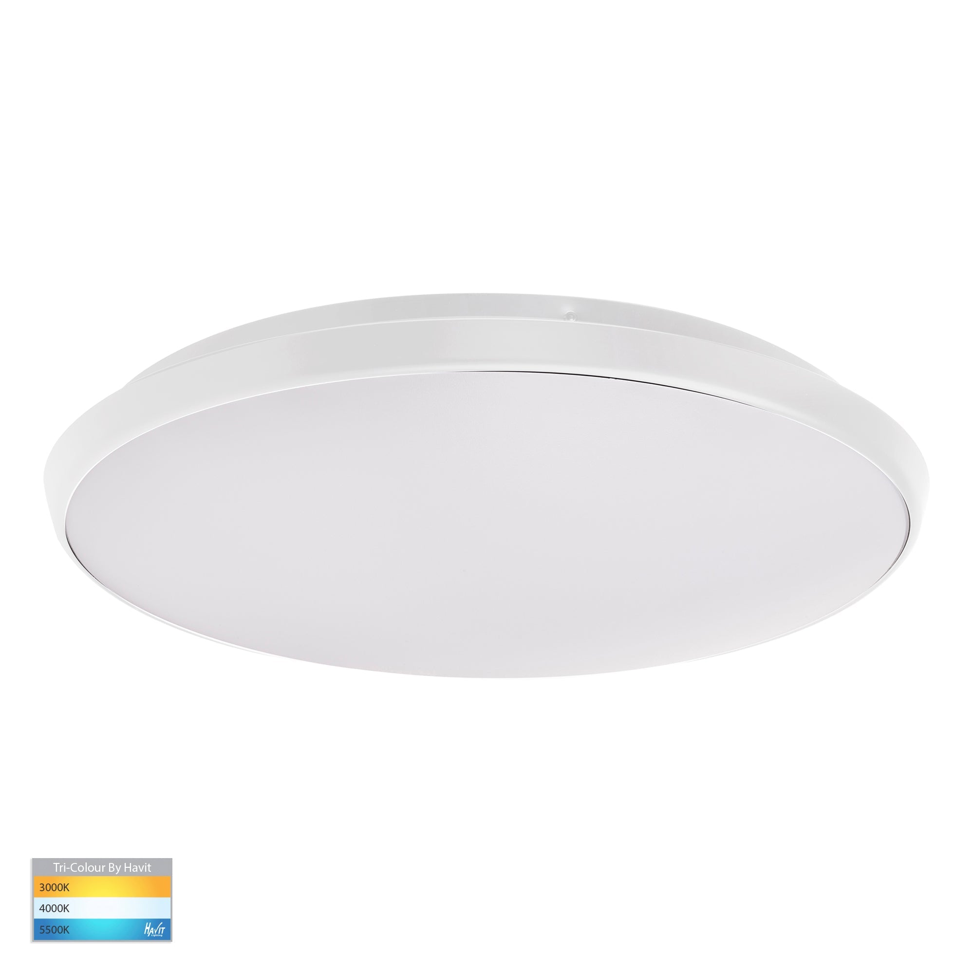 HV5889T-WHT - Ostron White 28w LED Ceiling Mounted Oyster Light