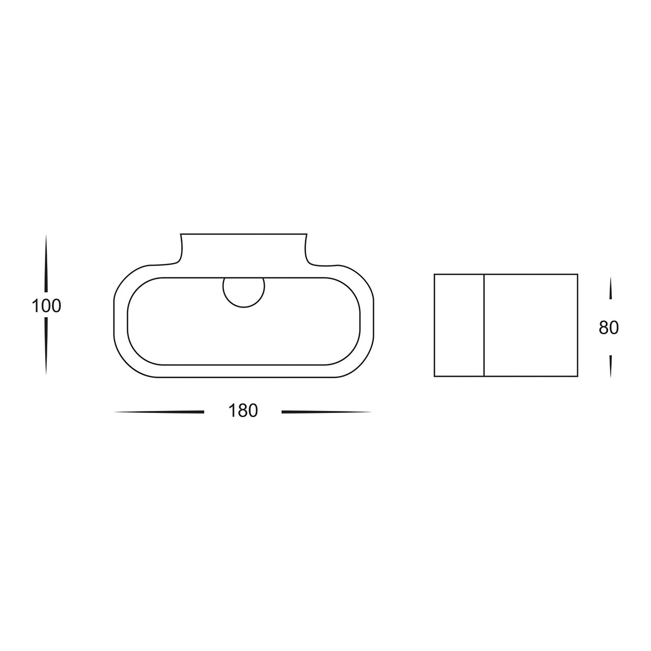 HV8028-BLK - Concept Black Aluminium LED Wall Light