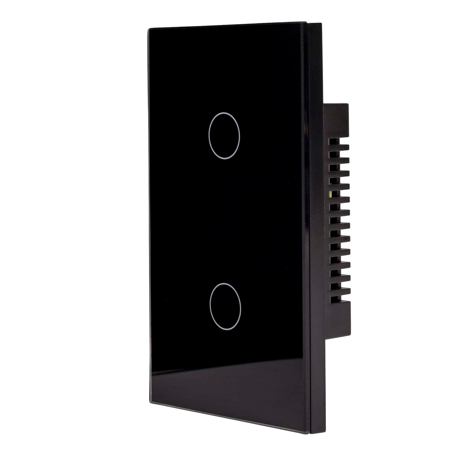 HV9210-2 - Wifi 2 Gang Black Wall Switch