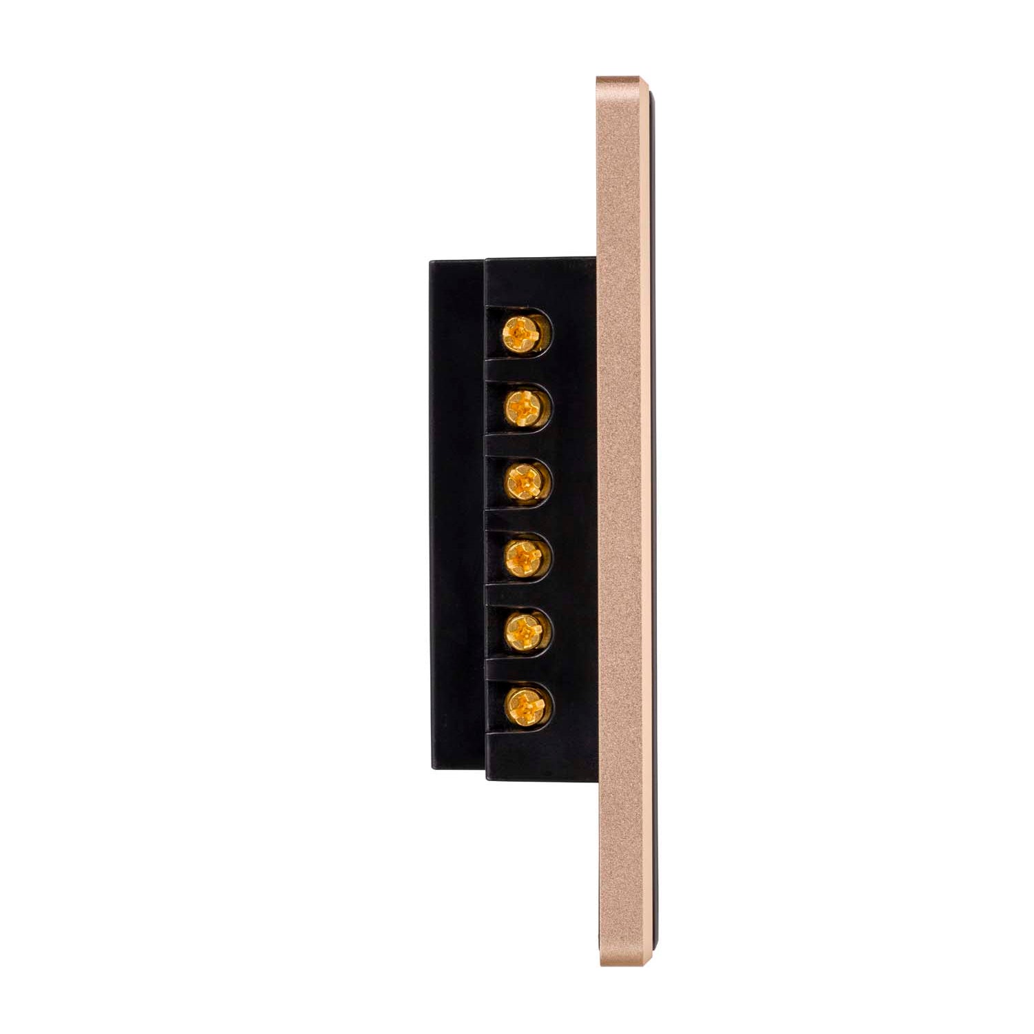 HV9220-4 - Wifi 4 Gang Black with Gold Trim Wall Switch