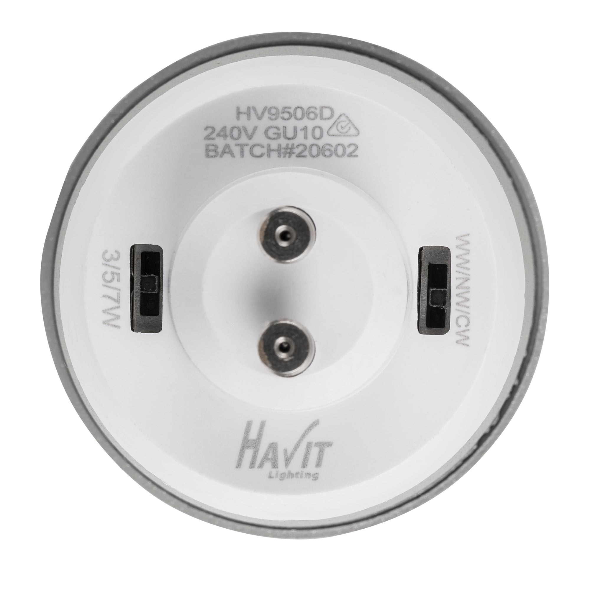 HV5832T-BLK - Lexan Black 9in1 Surface Mounted GU10 LED Downlight