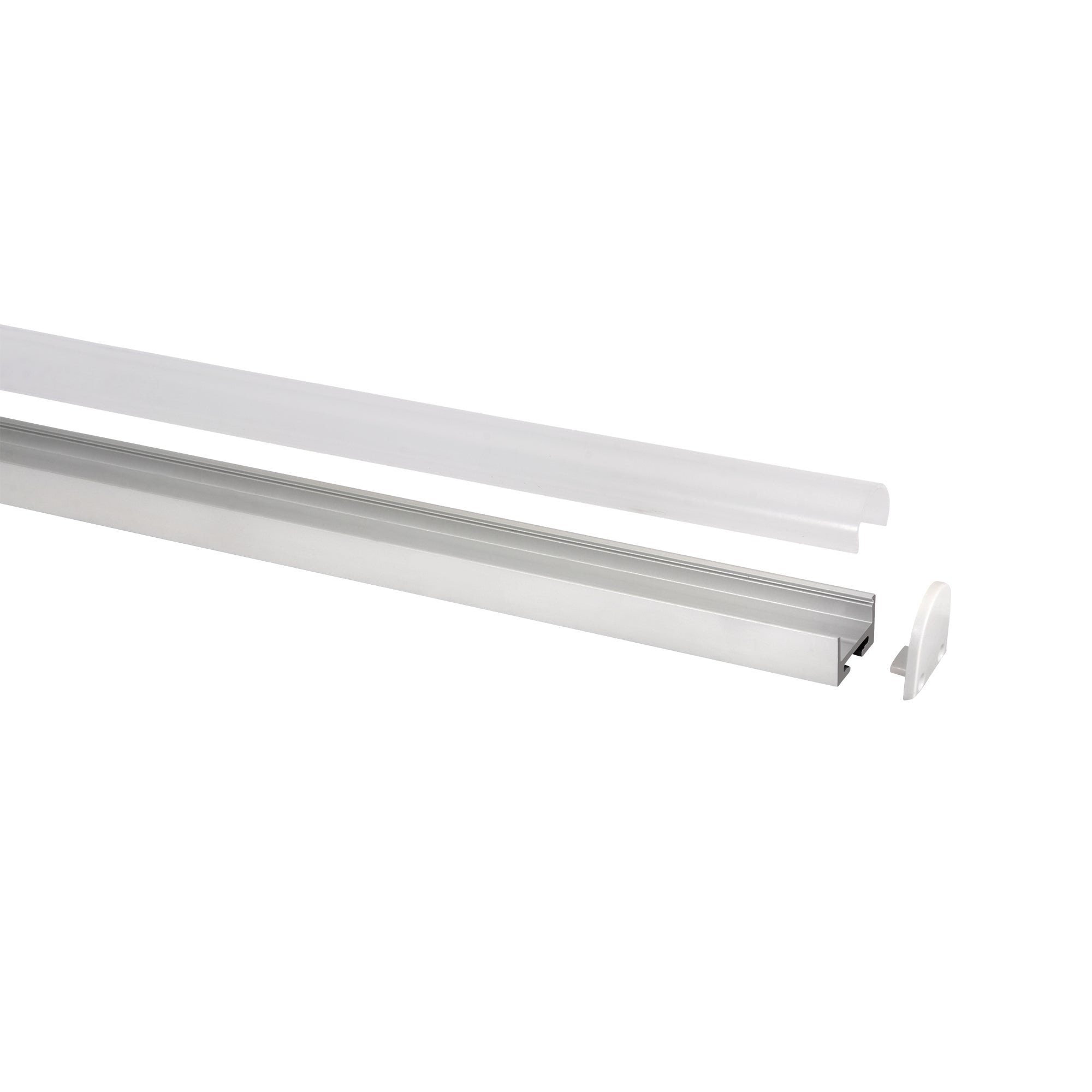 HV9690-2119 - Silver Aluminium Profile with Rounded Diffuser