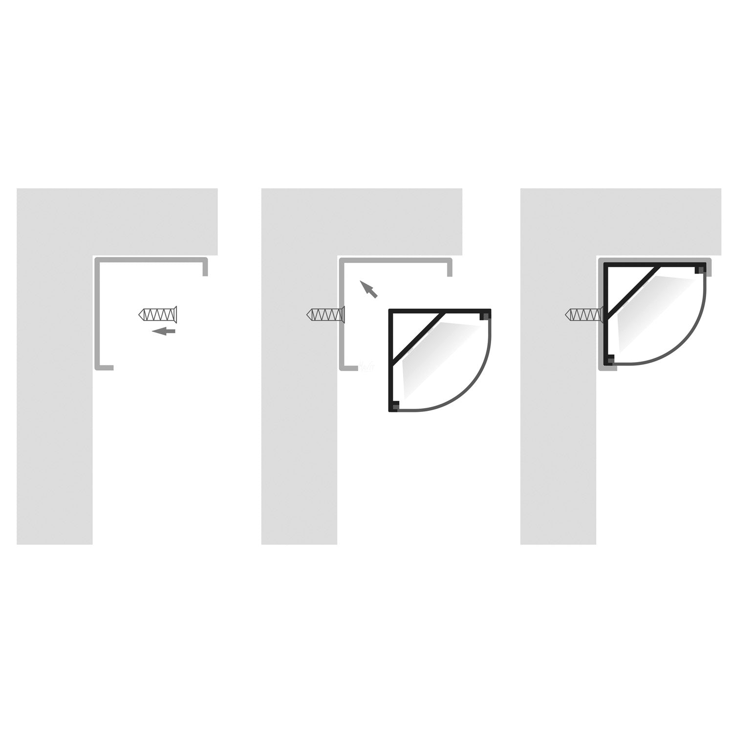 HV9691-1616 - Corner Aluminium Profile