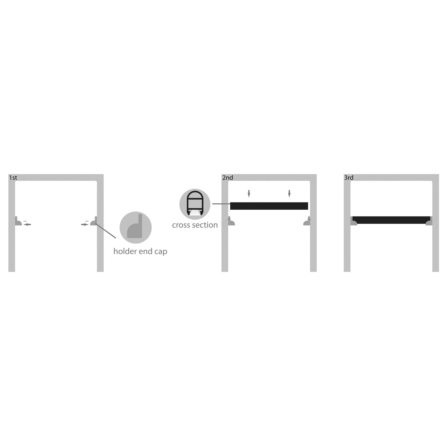HV9692-1930 - Wardrobe Aluminium Profile