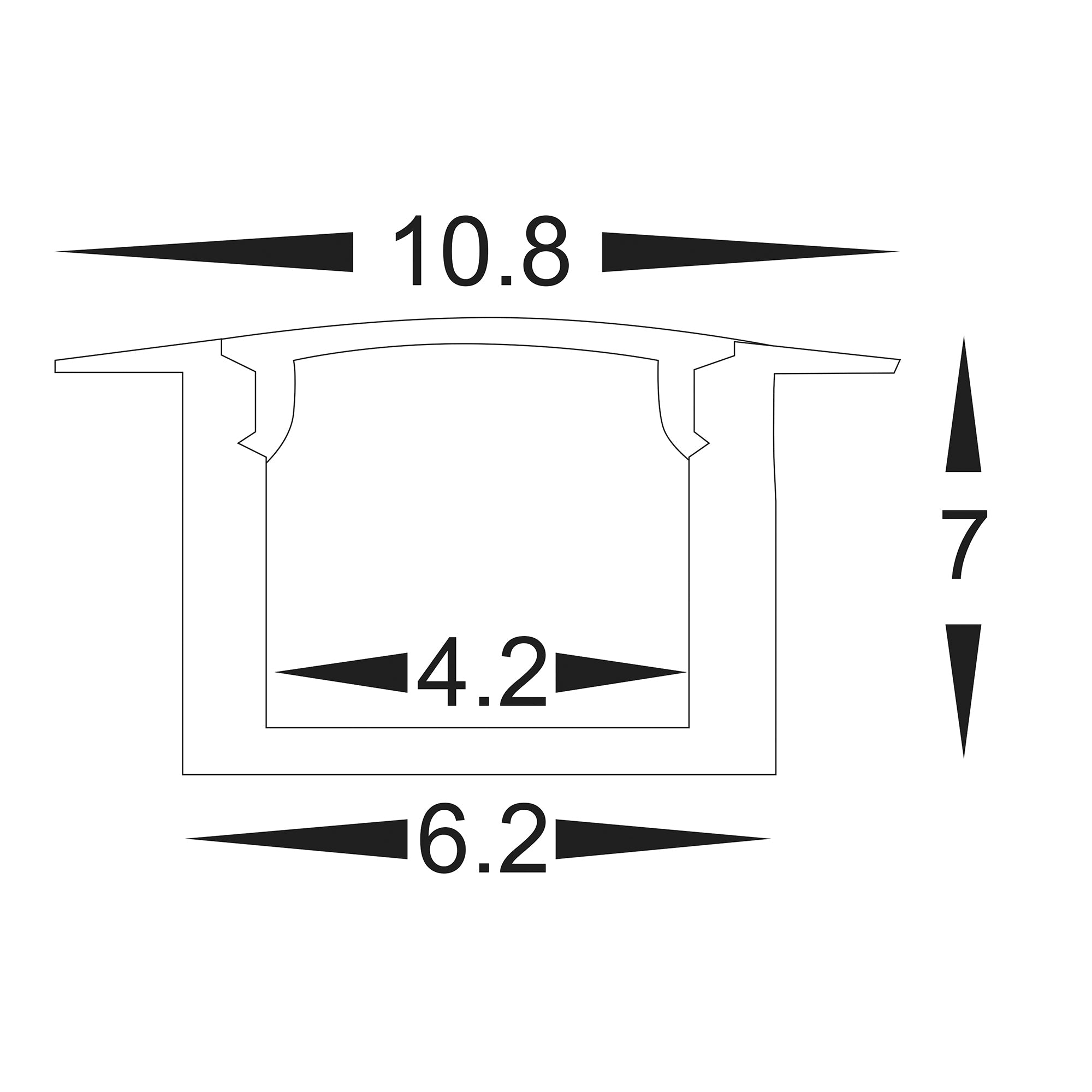 HV9695-1107 - Micro Aluminium Recessed Profile