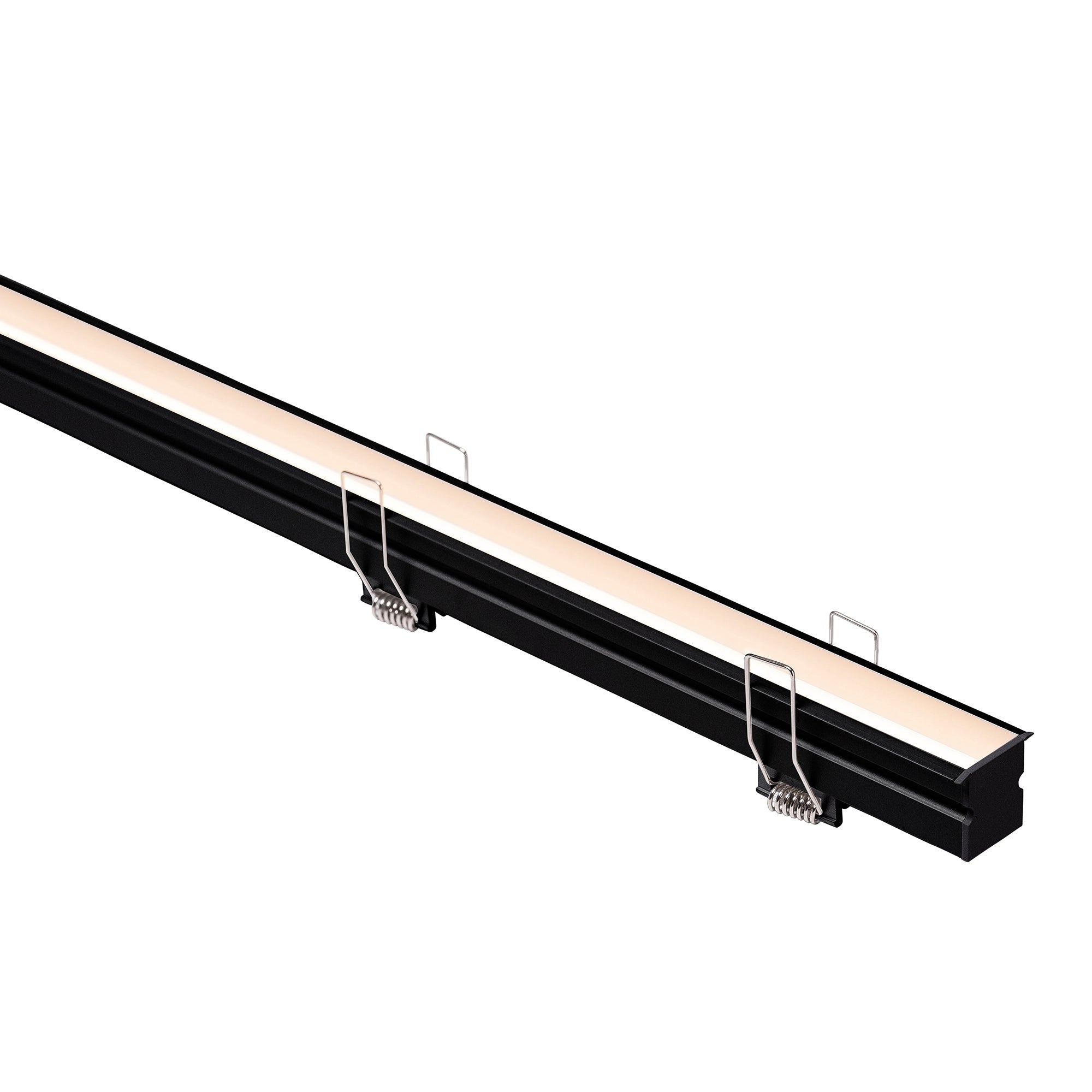 HV9695-2926-BLK - Deep Black Recessed Anti Glare Winged Aluminium Profile