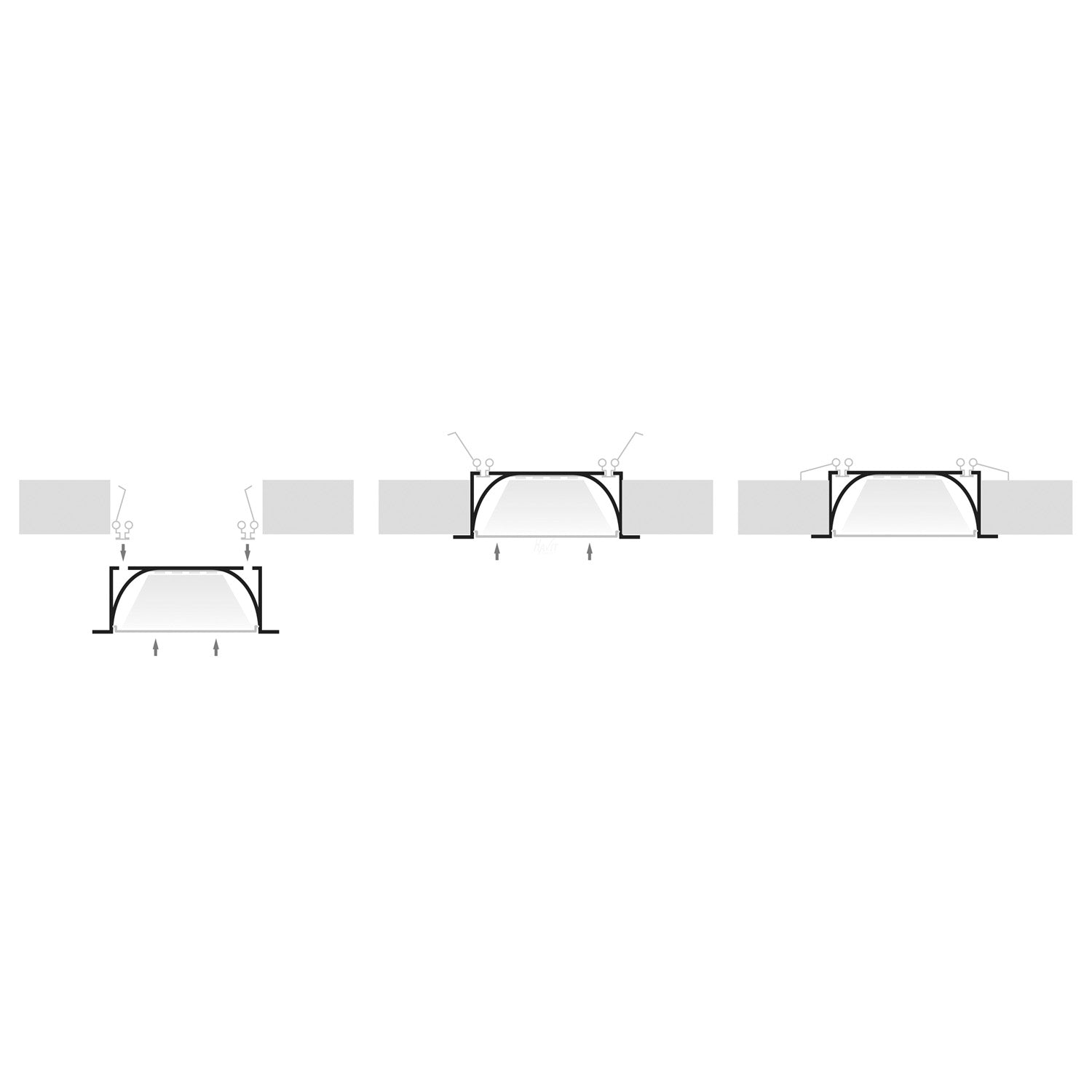 HV9695-9835 - Large Deep Square Winged Aluminium Profile