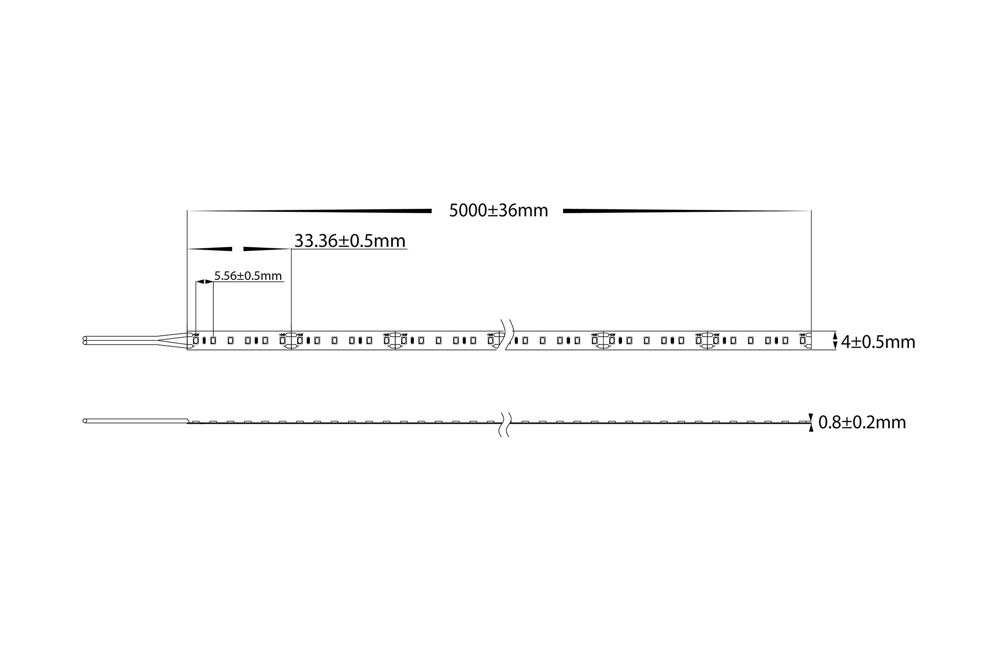HV9733-IP20-180-5K - 9.6w IP20 Micro LED Strip 5500k