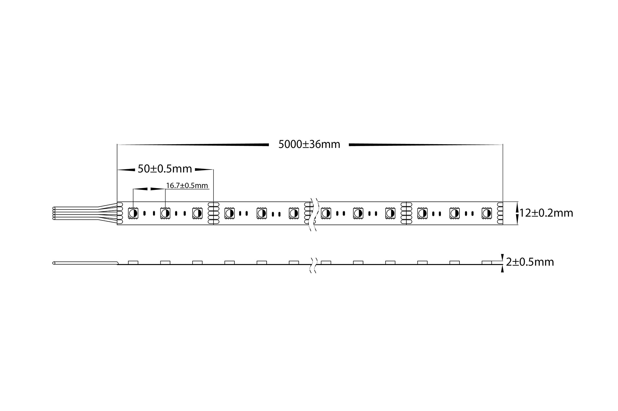 HV9751-IP20-60-RGBW - 14.4w IP20 RGB + 3000k LED Strip (RGBW)