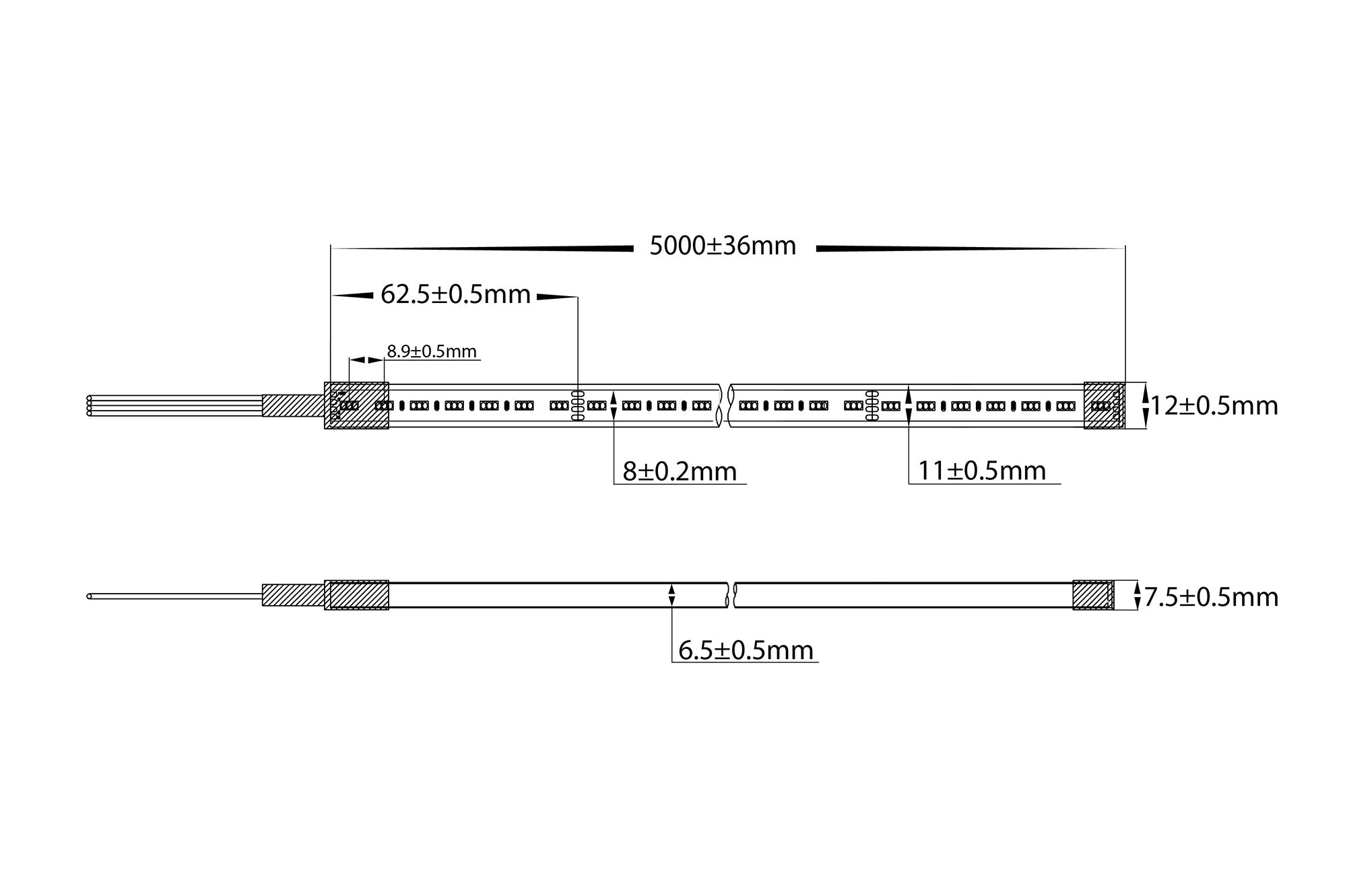 HV9792-IP67-336-RGB - 14.4w IP67 24v DC HaviFlex Flexible Neon RGB LED Strip