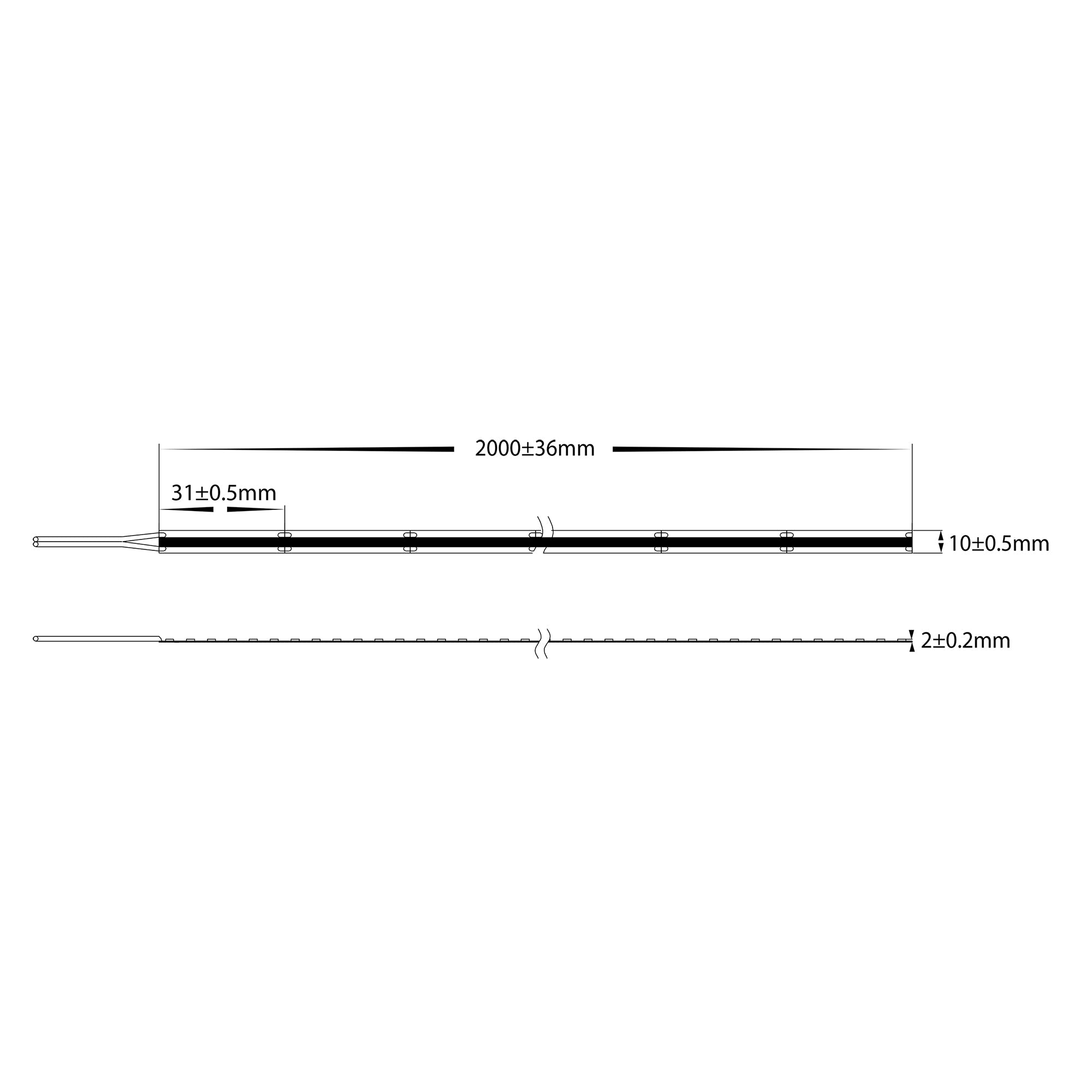 VPR9763IP20-512-2M - COB VIPER 10w 2m LED Strip kit 3000k