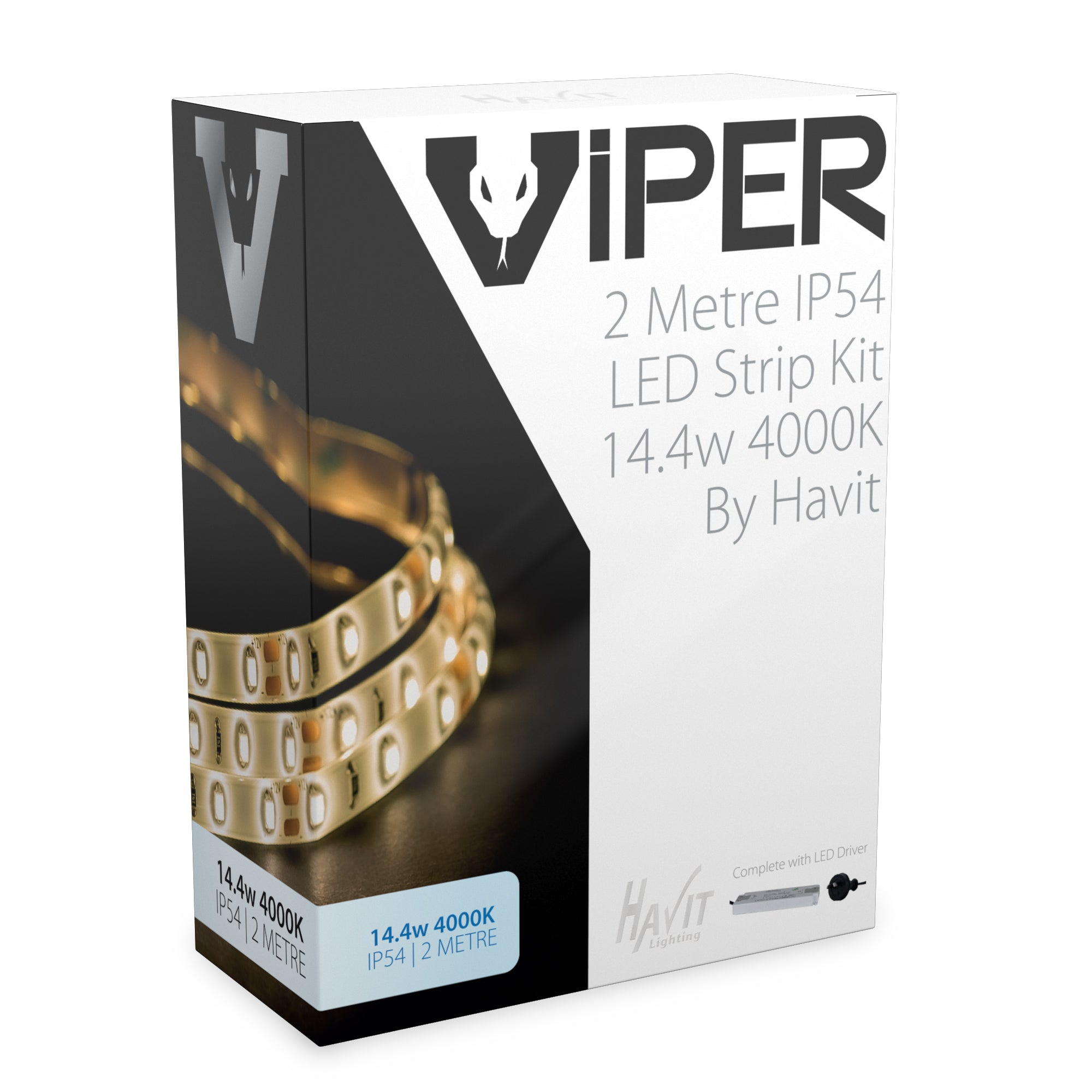 VPR9785IP54-60-2M - VIPER 14.4w 2m LED Strip kit 4000k