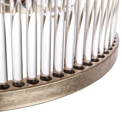 Francine Flush Mount - Antique Silver