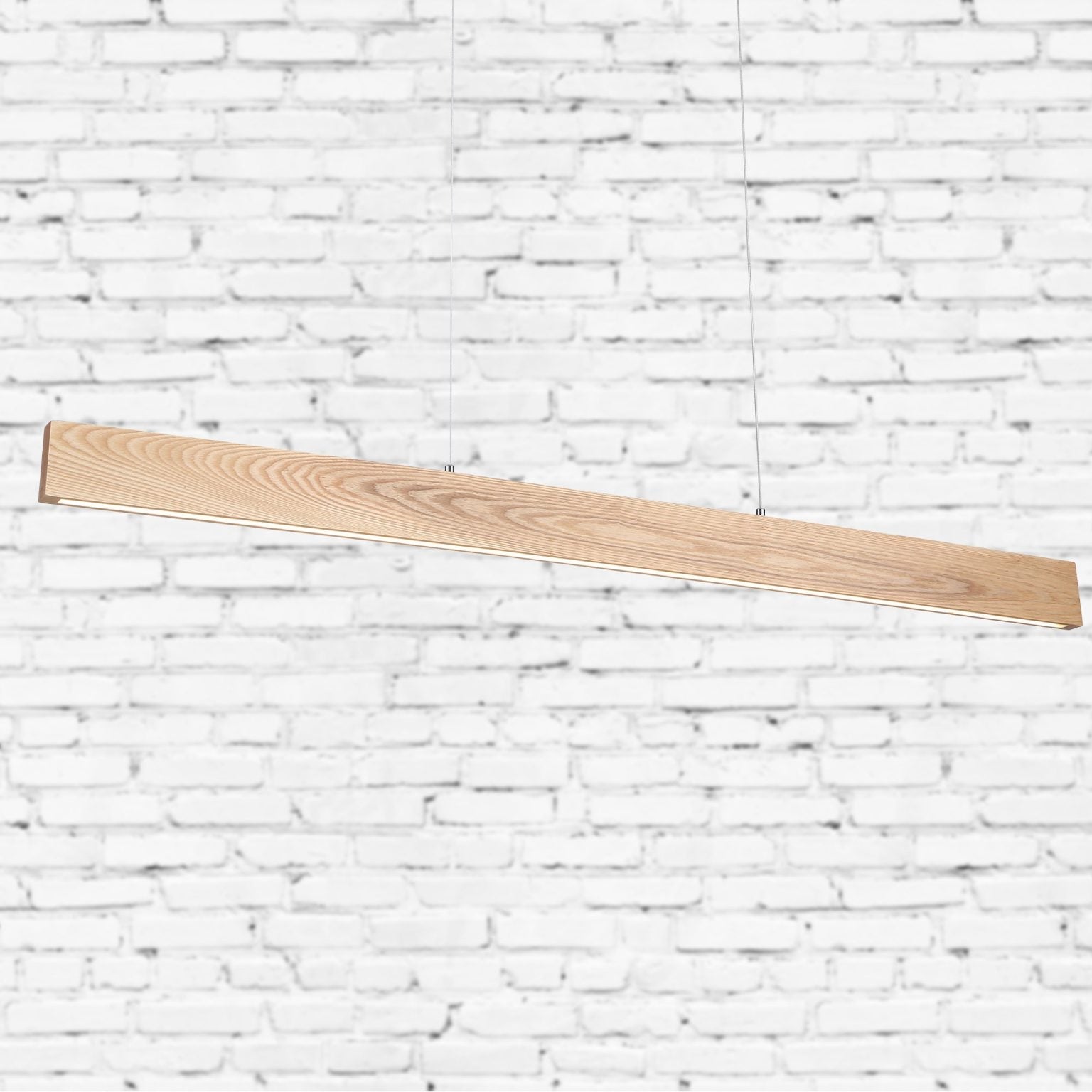 LANGTOFT Linear Ash Wood TriColour LED Pendant
