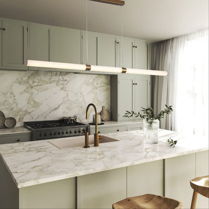 MAXWELL BRONZE Linear Ribbed TriColour LED Pendant