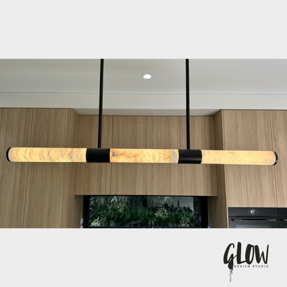 MADISON 1500 Spanish Marble Linear LED Pendant - Black