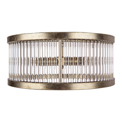 Francine Flush Mount - Antique Silver