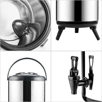 8L Portable Insulated Cold/Heat Stainless Steel Coffee Dispenser-Home & Living/Kitchen & Dining/Barware/Spirit Dispensers-Soga
