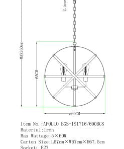 APOLLO P5 60CM BRZ/GLD