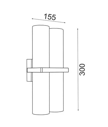 BRILLER: Exterior Black Up/Down Single / Double Pillar Spot Light IP65