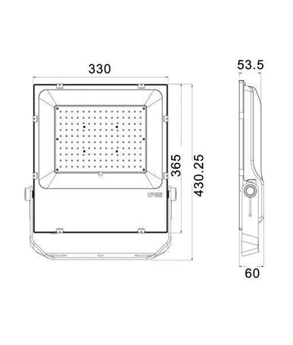 CLA FLOOD - 150W LED High Output Commercial Exterior DIY Flood Light IP65 240V - 5000K