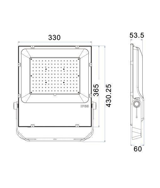 CLA FLOOD - 150W LED High Output Commercial Exterior DIY Flood Light IP65 240V - 5000K