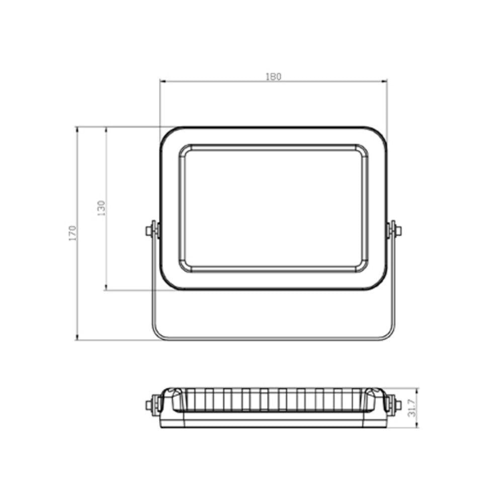 CLA TABLET - 30W LED Slim Exterior Flood Light IP65 240V - 5000K