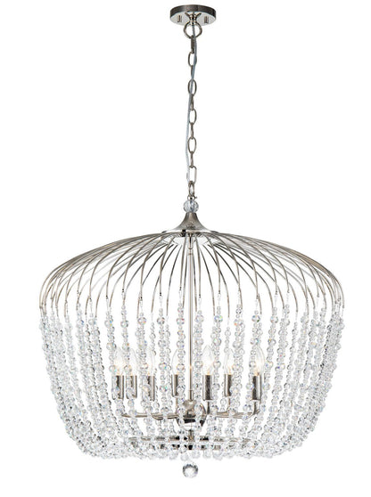 Evelyn 8 Light 75CM NICKLE,BLACK