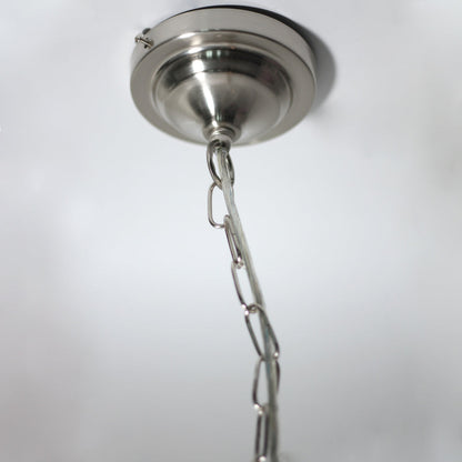 Beata 1 Light Small Chandelier Light Satin Nickel & Grey - LL002CH095S