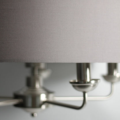 Beata 1 Light Large Chandelier Light Satin Nickel & Grey - LL002CH095L