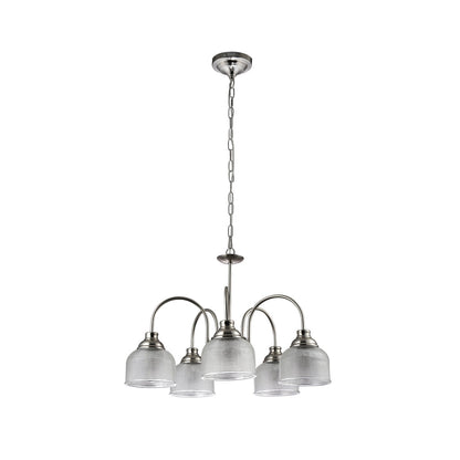 Aviva 5 Lights Large Chandelier Light Satin Chrome - LL002CH102L