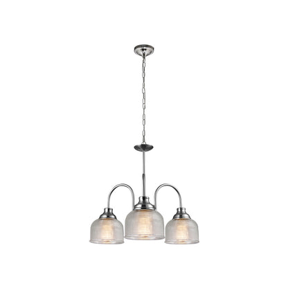 Aviva 3 Lights Small Chandelier Light Satin Chrome - LL002CH102S
