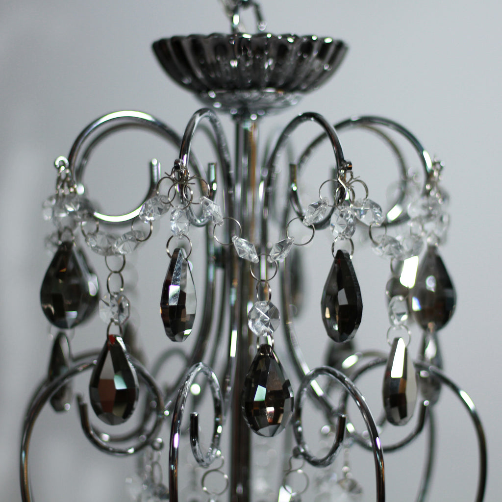 Rovert 8 Light Large Chandelier Chrome & Smoke - LL002CH109L