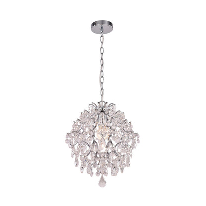 Baroque 1 Light Small Chandelier Chrome & Clear - LL002CH113S