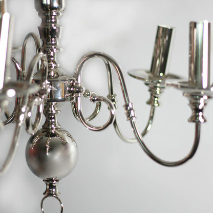 Ganeed Rustic 9 Light Large Chandelier Polished Nickel - LL002CH115L