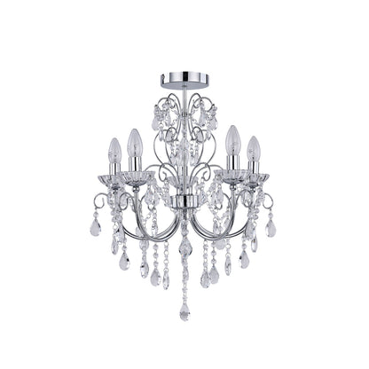 Renaissance 5 Light Large Chandelier Chrome - LL002CH116L