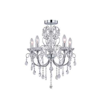 Renaissance 5 Light Large Chandelier Chrome - LL002CH116L