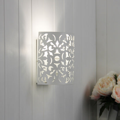Vicky 1 Light Wall Light Matt White-Wall Sconce-Oriel Lighting