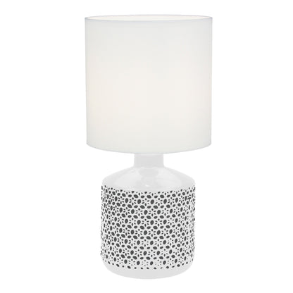 Celia Table Lamp White With White Shade