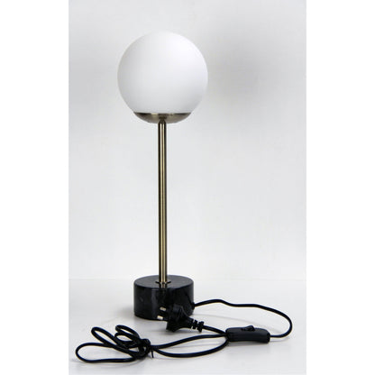 Milton Table Lamp Marble and Antique Brass