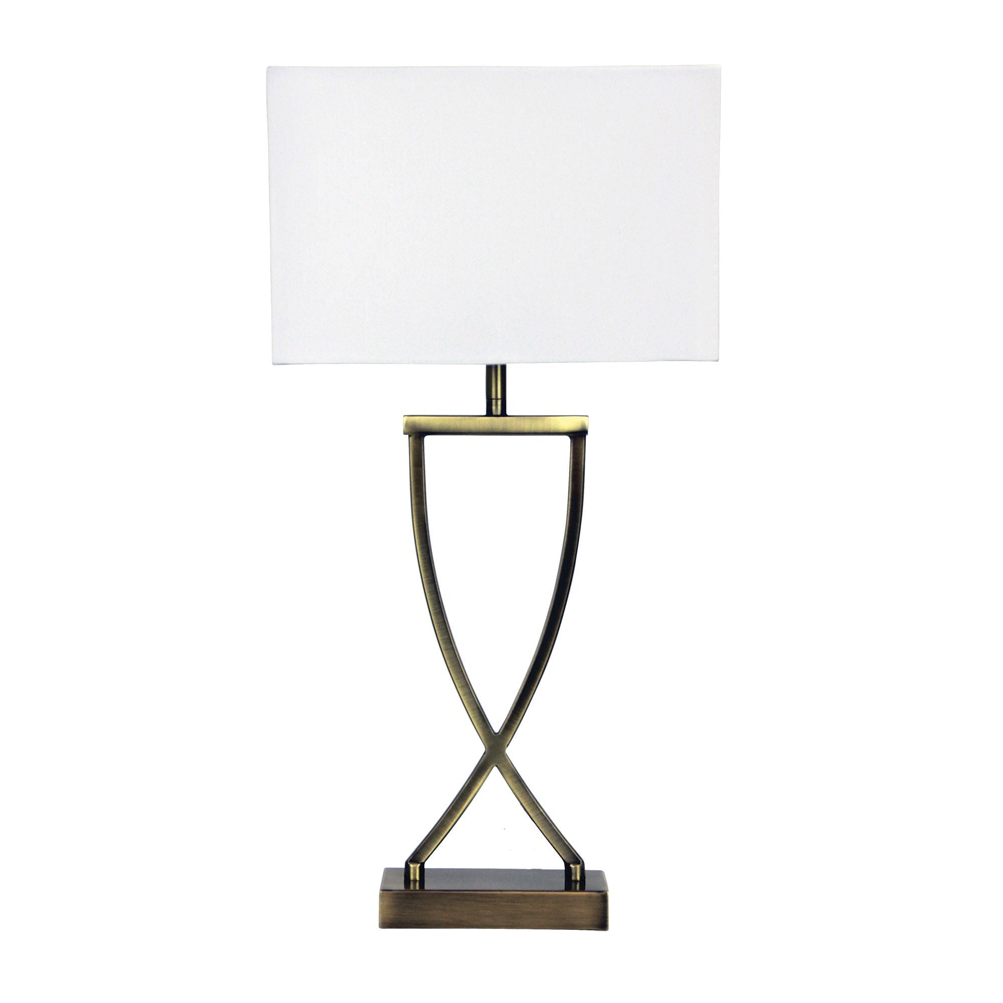 Chi Table Lamp Antique Brass Complete With Shade