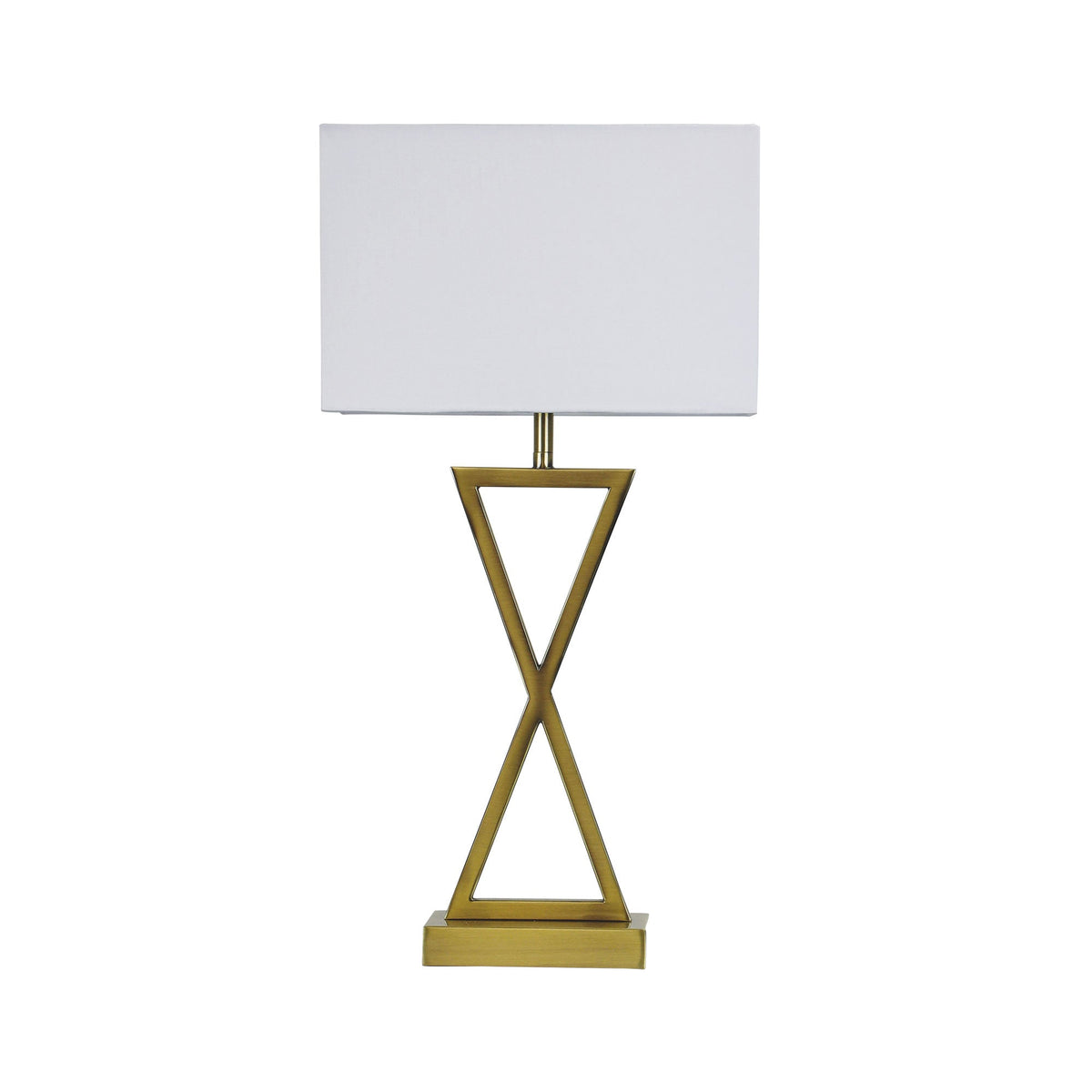 Kizz Table Lamp Antique Brass Complete With Shade