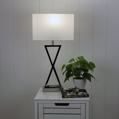 Kizz Table Lamp Chrome Complete With Shade