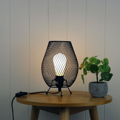 Hyzer Mesh Table Lamp Black