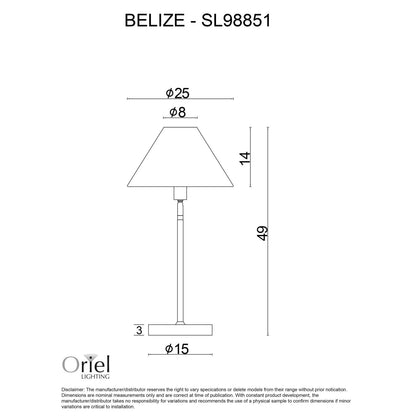 BELIZE TABLE Rattan Table Lamp