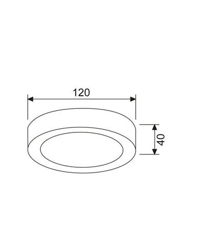 LED Dimmable Surface Mounted Round Oyster Light Tri-CCT 6W - SURFACETRI1R