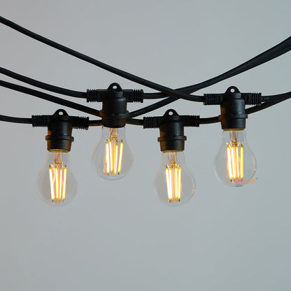 10m Black Festoon String Lights with 10 Bulb 240V