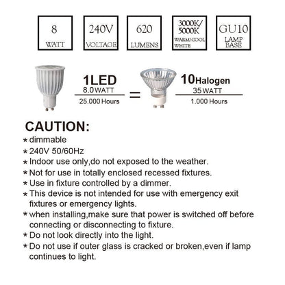 Ultra Bright Aluminium Die-casting Commercial Grade GU10