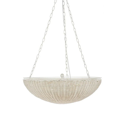 Cali Rattan Pendant-White