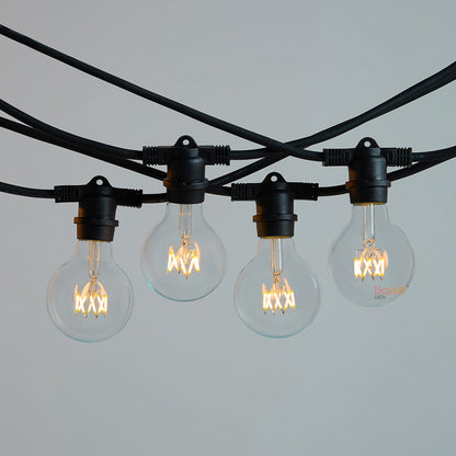 10m Black Festoon String Lights with 10 Bulb 240V